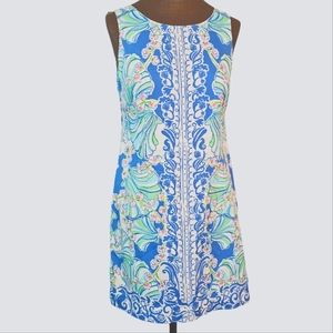 Lilly Pulitzer Blue and Green Floral Dress